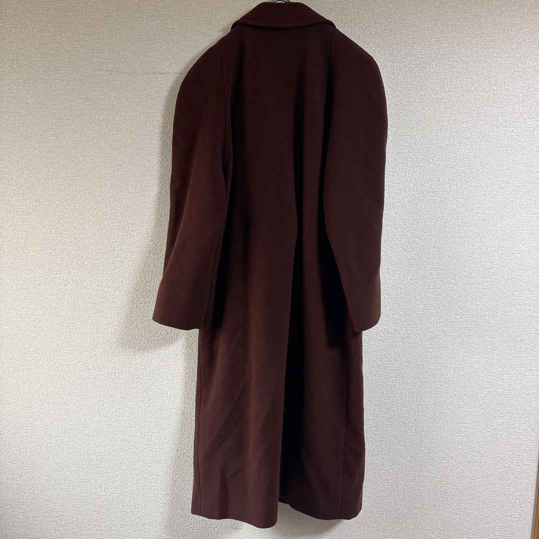 LANVIN 80s ヴィンテージ　ウールロングコート　フランス製　茶色