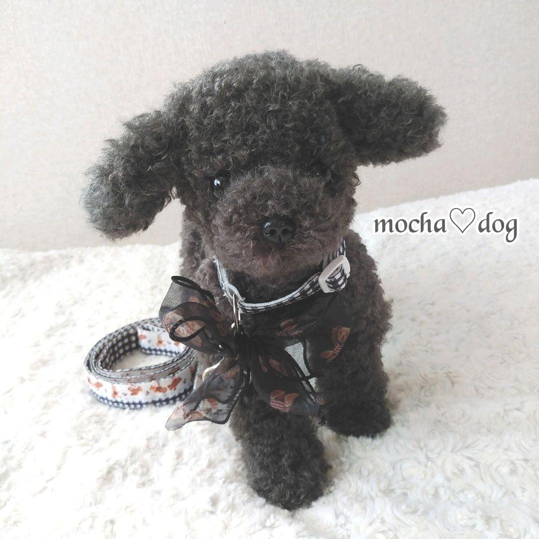 ＊mocha♡dog ＊ プードル(シルバー)☆ぬいぐるみわんこ teddy 犬
