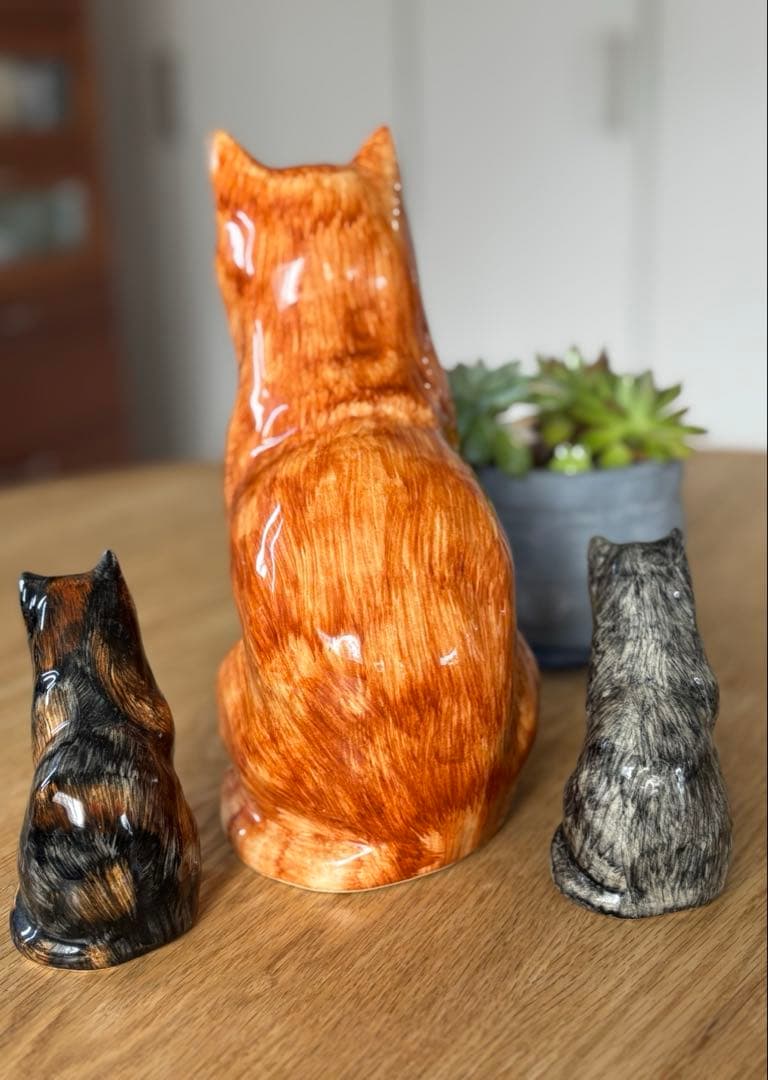 猫の置き物３点セット フィリップ・ローレストン作 英国BABBACOMBE窯