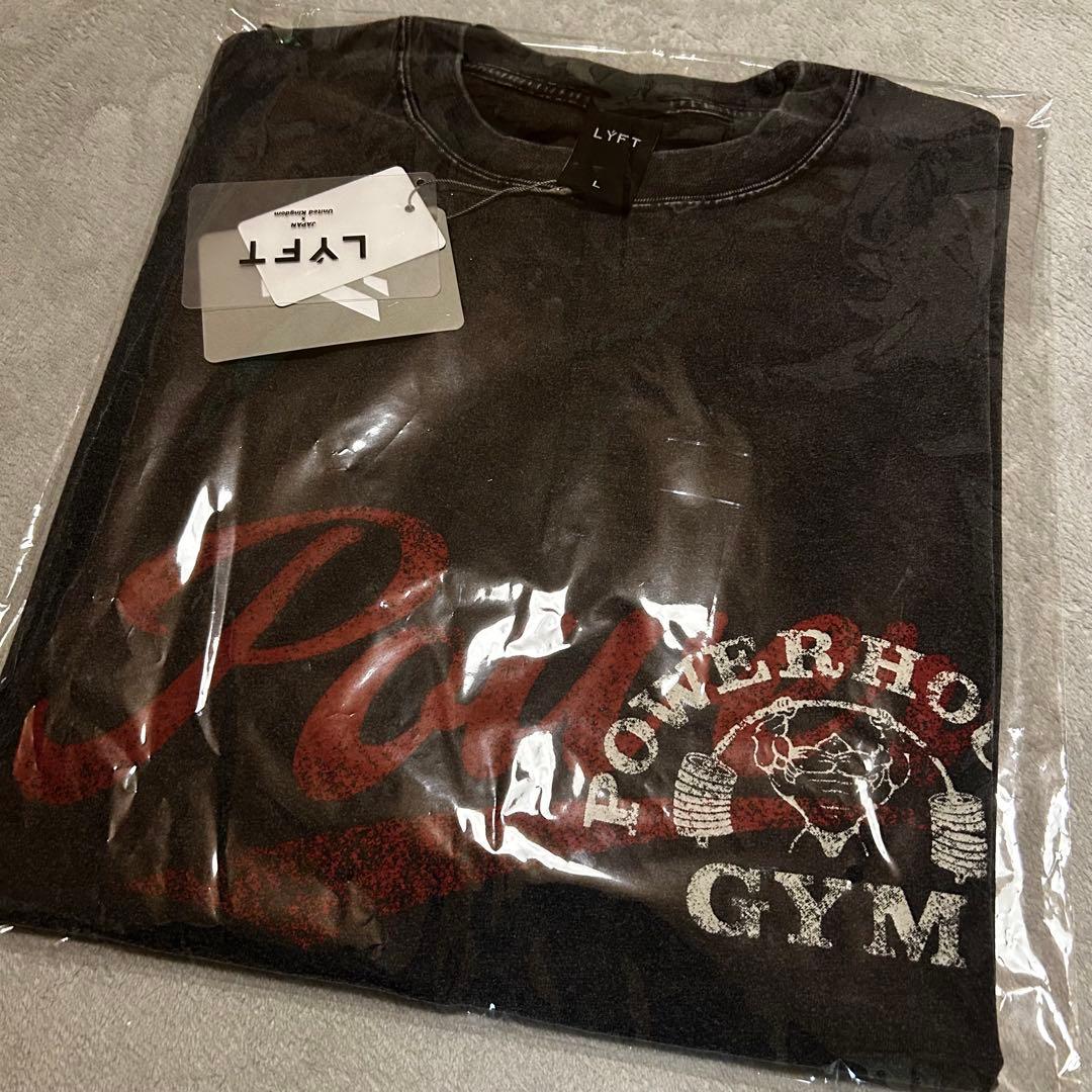 LÝFT × POWER HOUSE GYM ビッグ　Tシャツ　ブラック　L