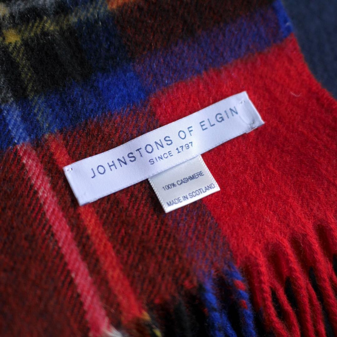 ジョンストンズ JOHNSTONS OF ELGIN 大判カシミヤ マフラー