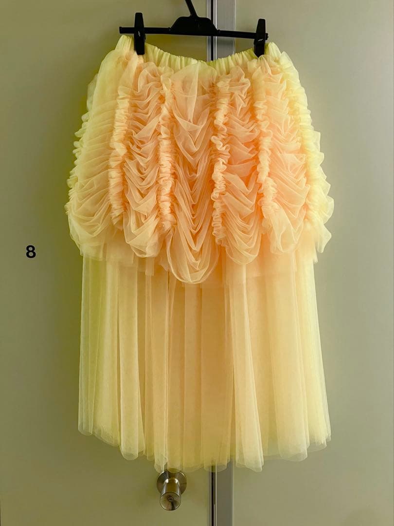 【noir kei ninomiya】 YELLOW チュール スカート