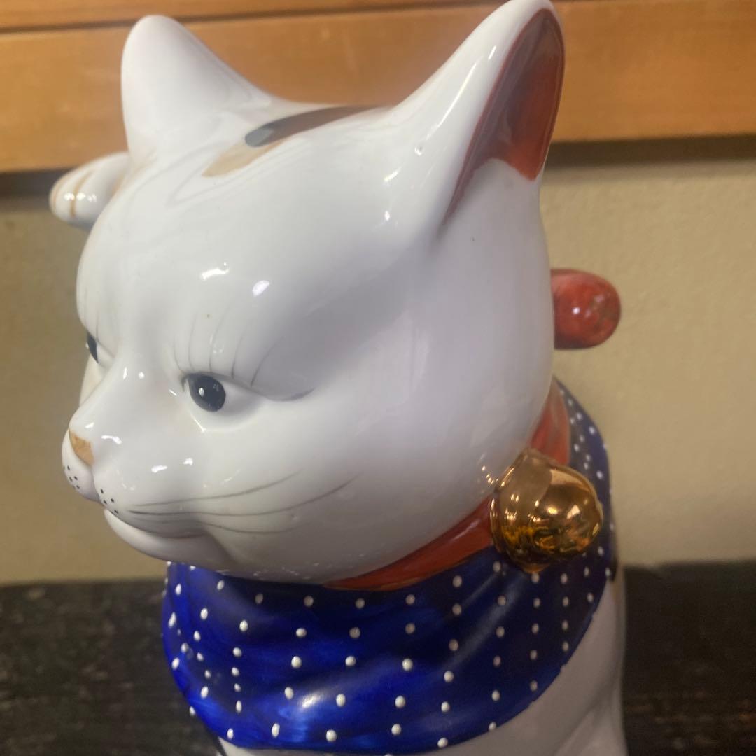 ブルー招き猫【大】