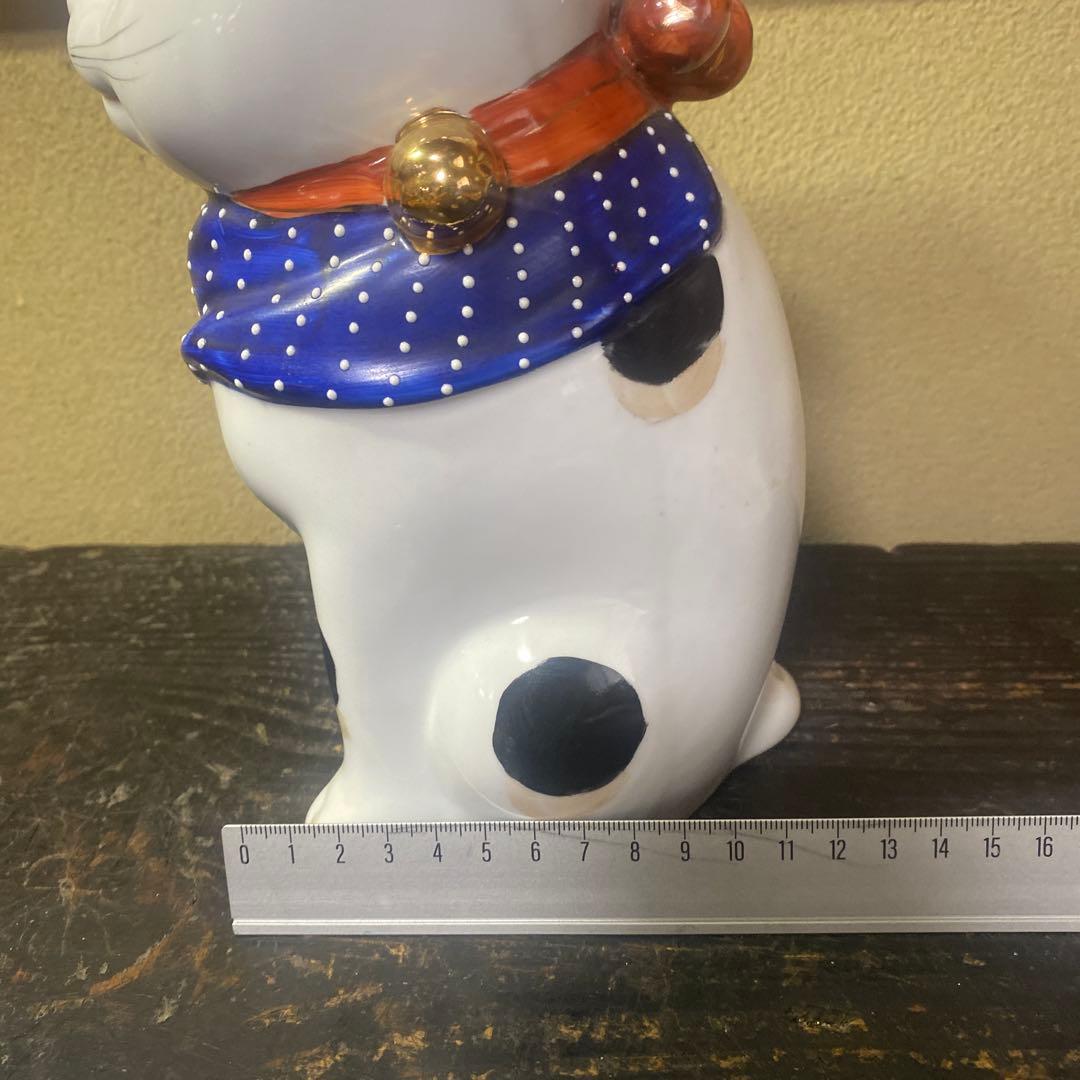 ブルー招き猫【大】