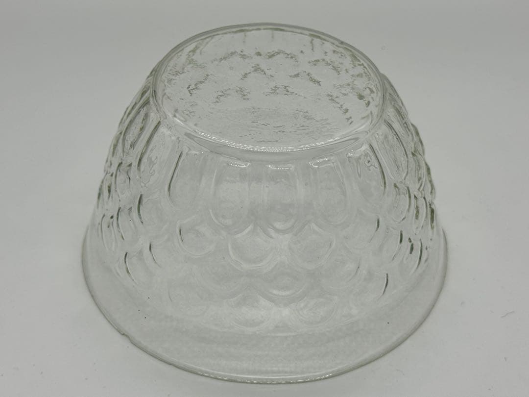 江戸時代　型吹きガラス蓋碗　江戸ガラス　鉛ガラス