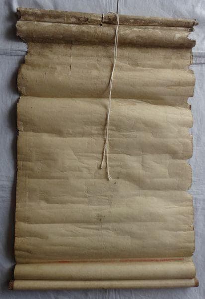 アンティーク 寺 釈尊御一代之画図 釈迦涅槃図 誕生釈迦如来立像 紙本 掛軸