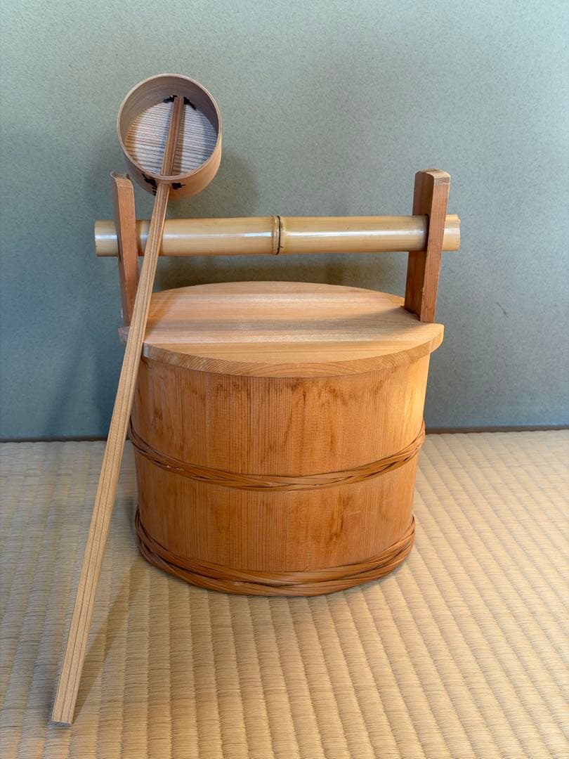 竹製 茶道具 水桶と柄杓