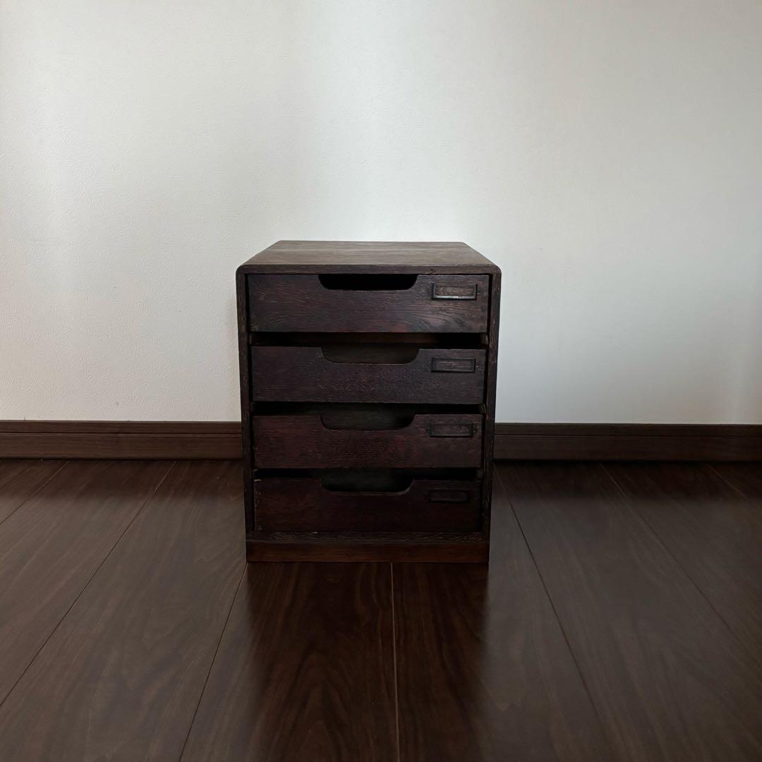 ◻️古道具 ◻️珍しい♡両引き出し四段棚