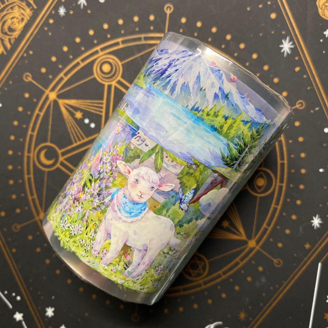 【E1】海外　10m巻　貝殻光/PETマスキングテープ　装飾系/背景系/お花系