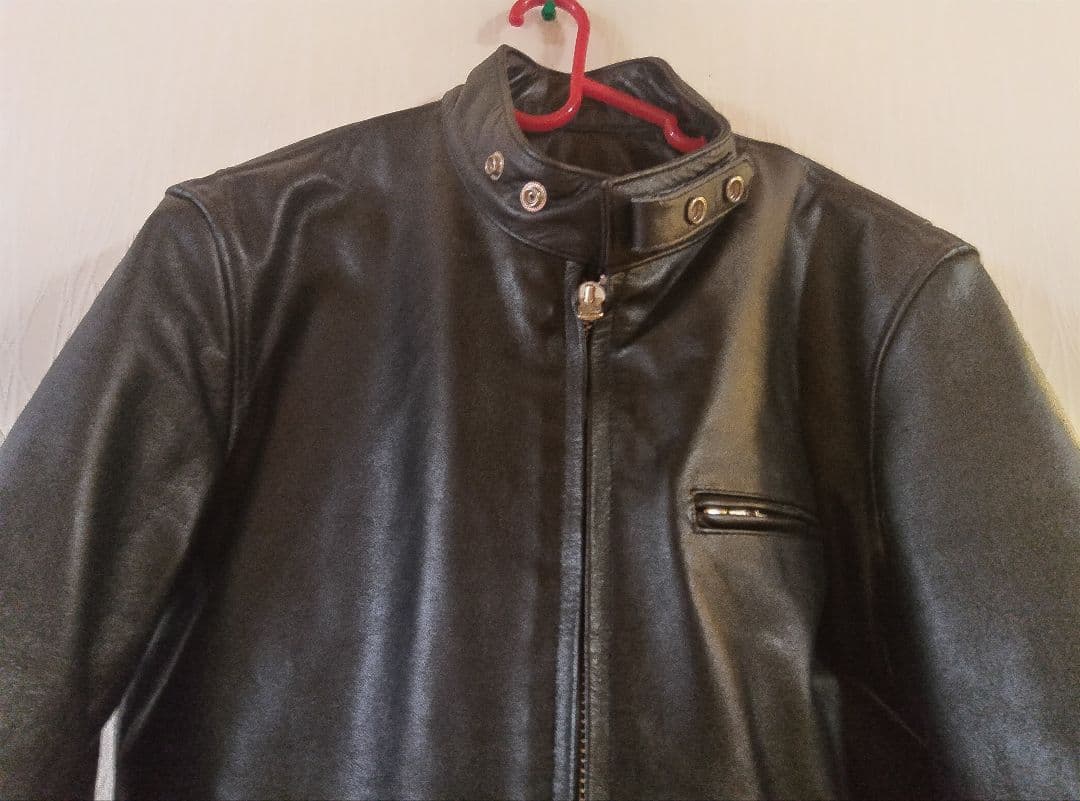 H*T様 大幅値下げ！新品！シングルライダースレザージャケット 　牛革　バンソン