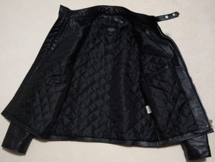 H*T様 大幅値下げ！新品！シングルライダースレザージャケット 　牛革　バンソン