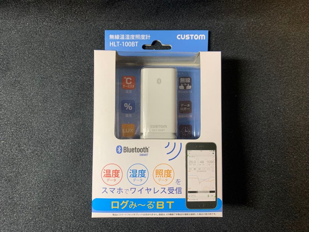 無線温湿度照度計「ログみ～るＢＴ」 ＨＬＴ-１００ＢＴ　 熱中症指数計　スマホ