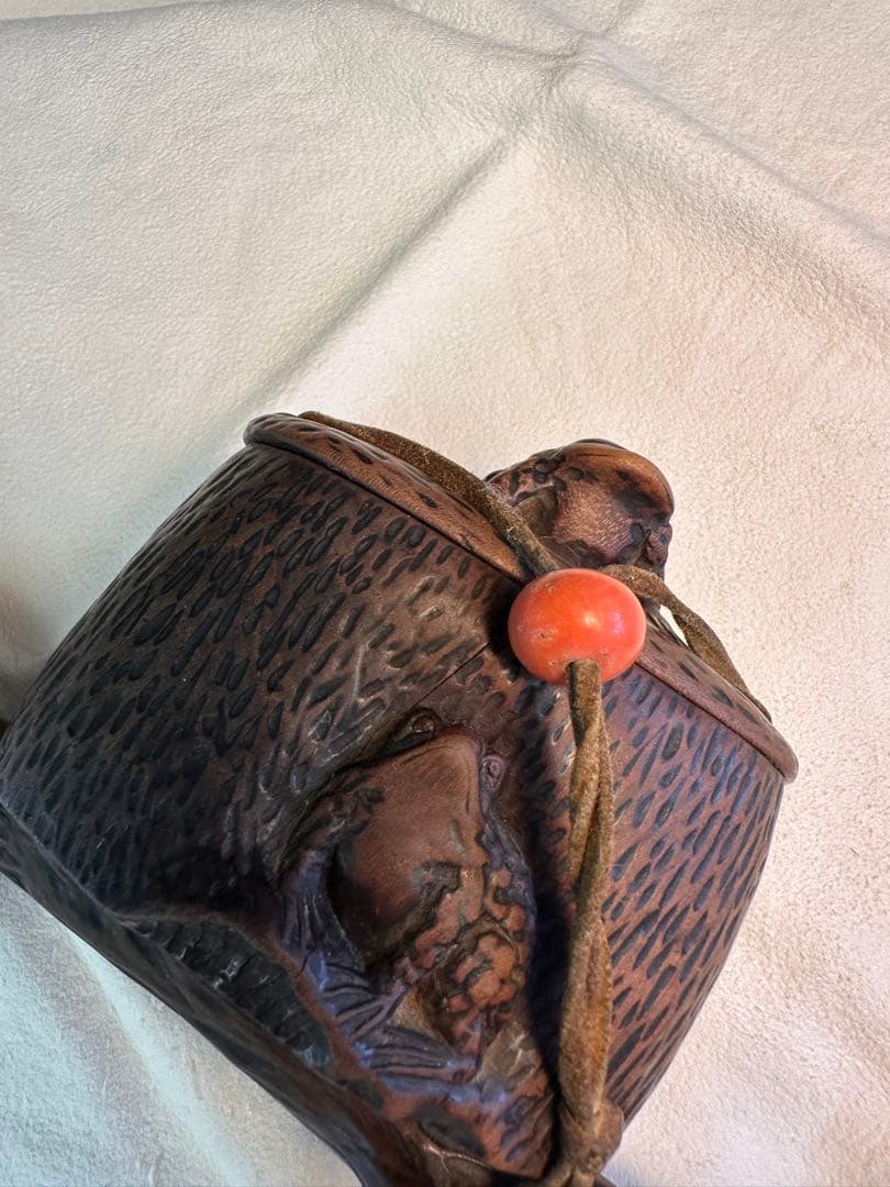 煙草ケース，煙管入り，煙管. 煙具，珊瑚，古董品，木雕，キセル入れ，民芸