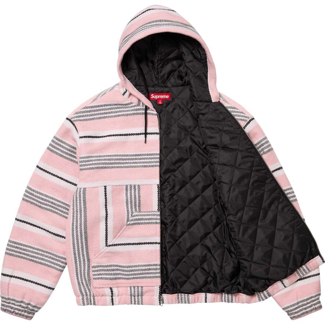 ジャケット・アウター Supreme Woven Stripe Hooded Jacket