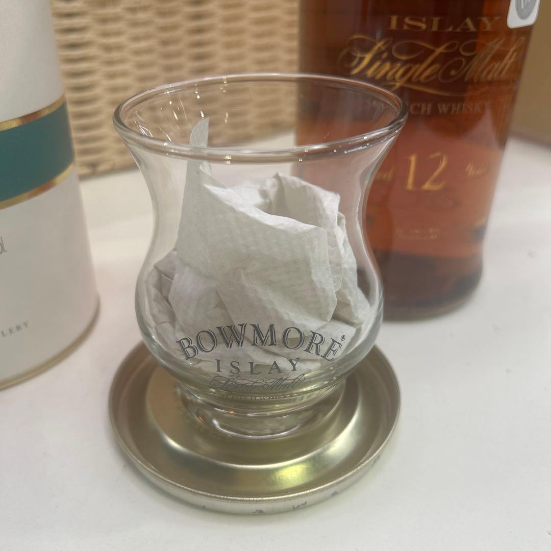 6399【未開栓】BOWMORE ISLAY 12年 1000mL グラス付き