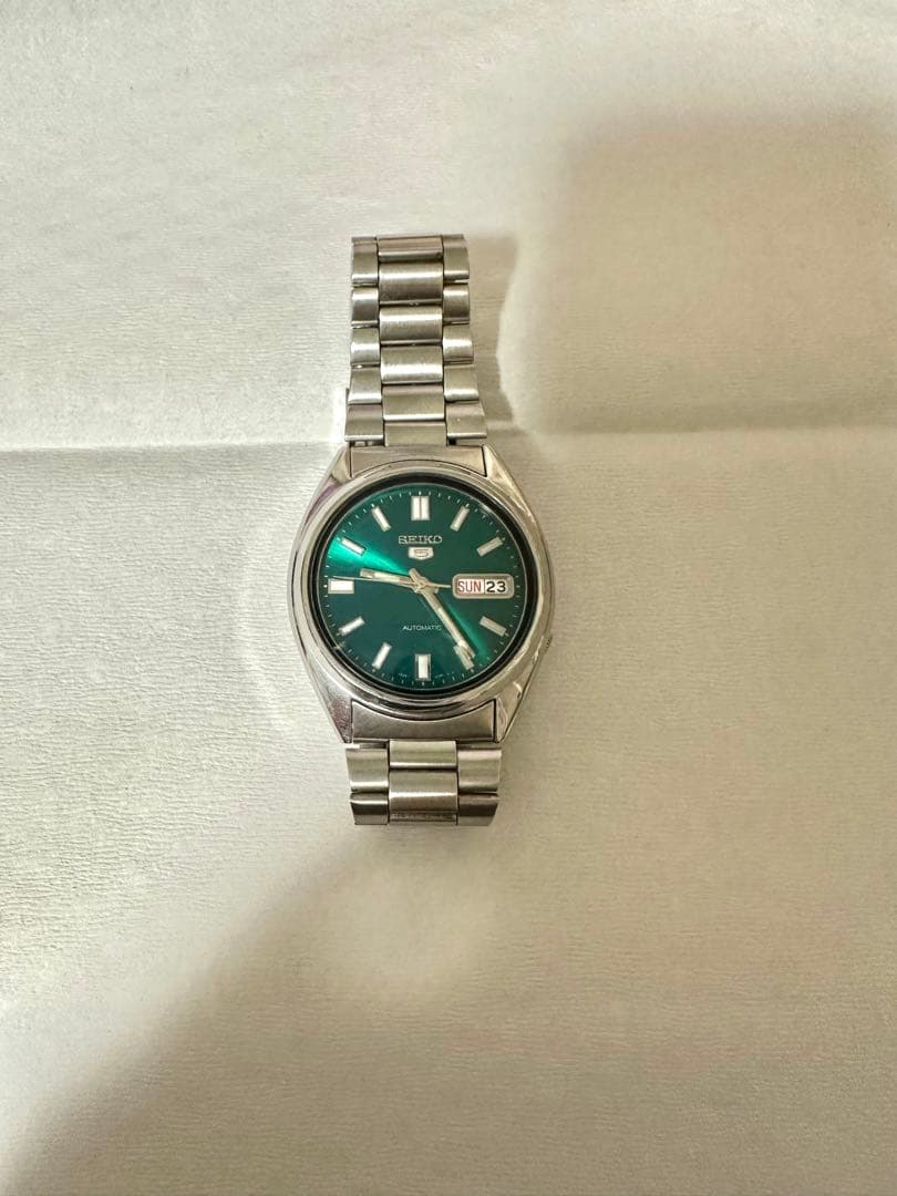 セイコー 自動巻き 腕時計 グリーン　訳あり