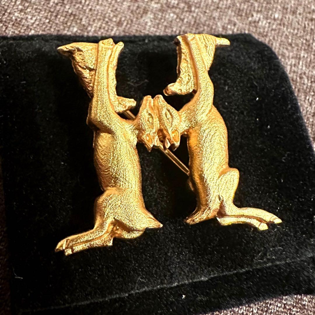 HERMES エルメス 動物 ヴィンテージ ブローチ