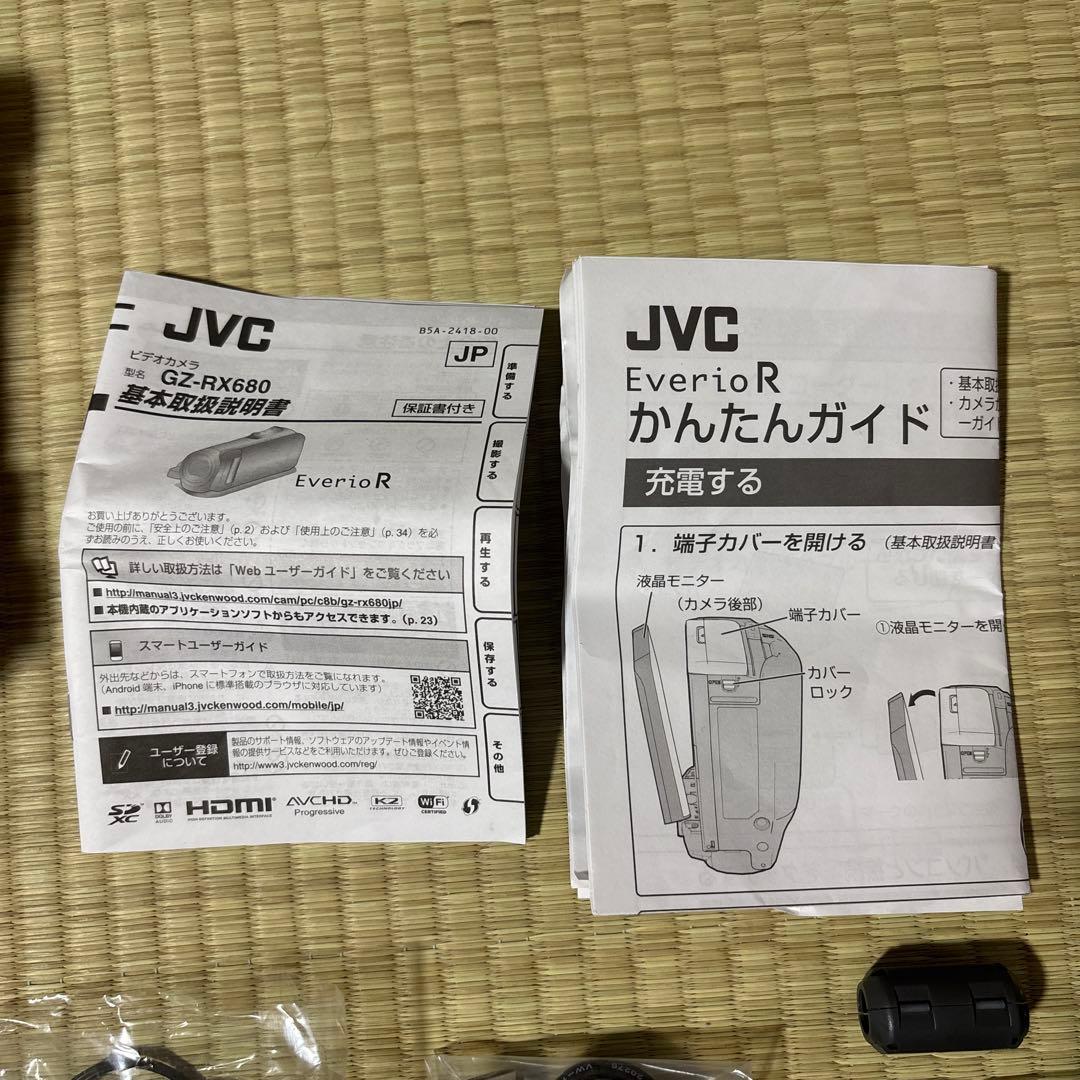 JVC Everio R GZ-RX680-A 防水 防塵 ビデオカメラ