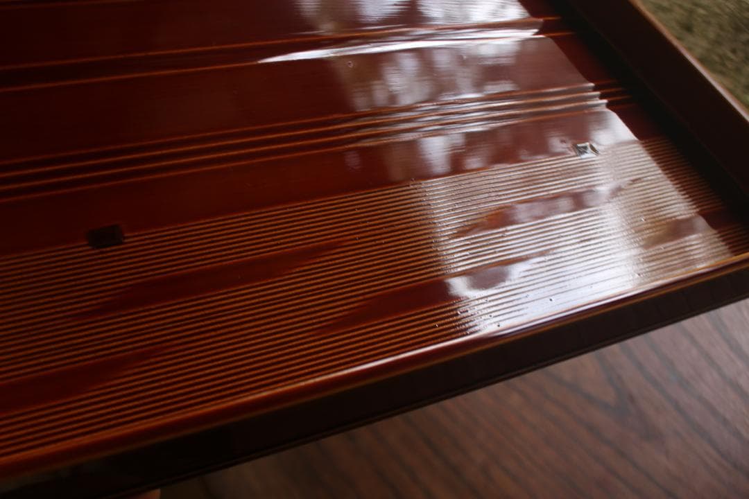 tenさま専用！隅丸四方デザインの春慶塗のお盆４点（検お盆お膳