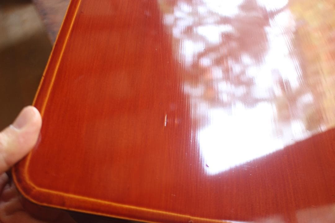 tenさま専用！隅丸四方デザインの春慶塗のお盆４点（検お盆お膳