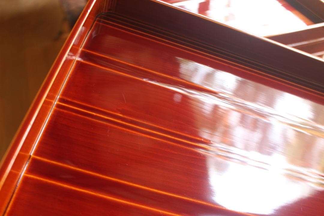 tenさま専用！隅丸四方デザインの春慶塗のお盆４点（検お盆お膳