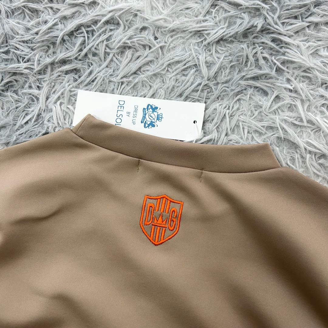 新品　デルソルゴルフ　セットアップ　スウェット　スカート　ヘリンボーン　ベージュ