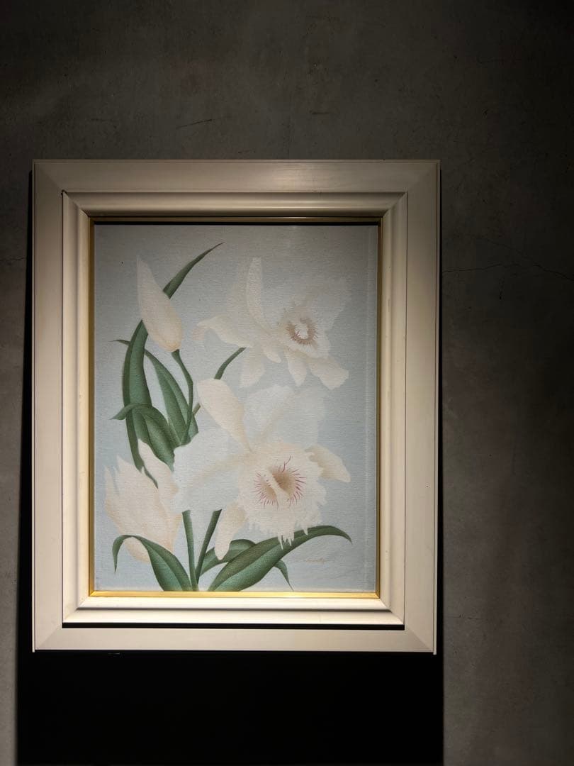 肉筆油彩　直筆サインあり