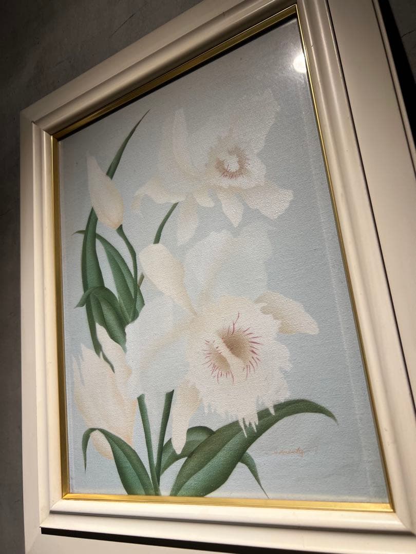 肉筆油彩　直筆サインあり