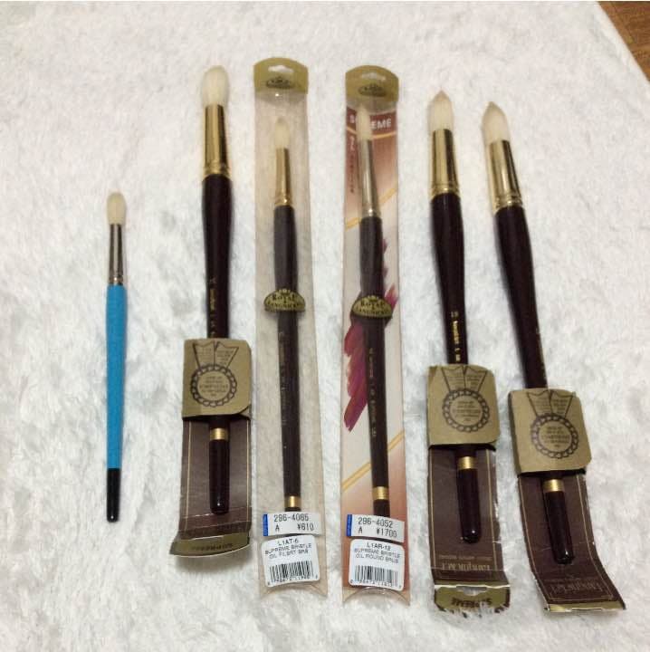 バラ売り◯ ロイヤルアンドランニッケル 筆6本セット 水彩 油彩 オイル