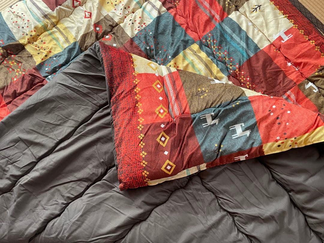 【美品】こたつ布団 205×245cm 長方形 ギャッベ柄 ノルディック日本製