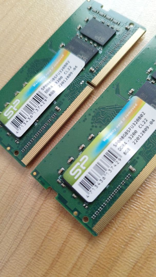 16GB DDR4-3200 SO-DIMM 8GBx2枚組