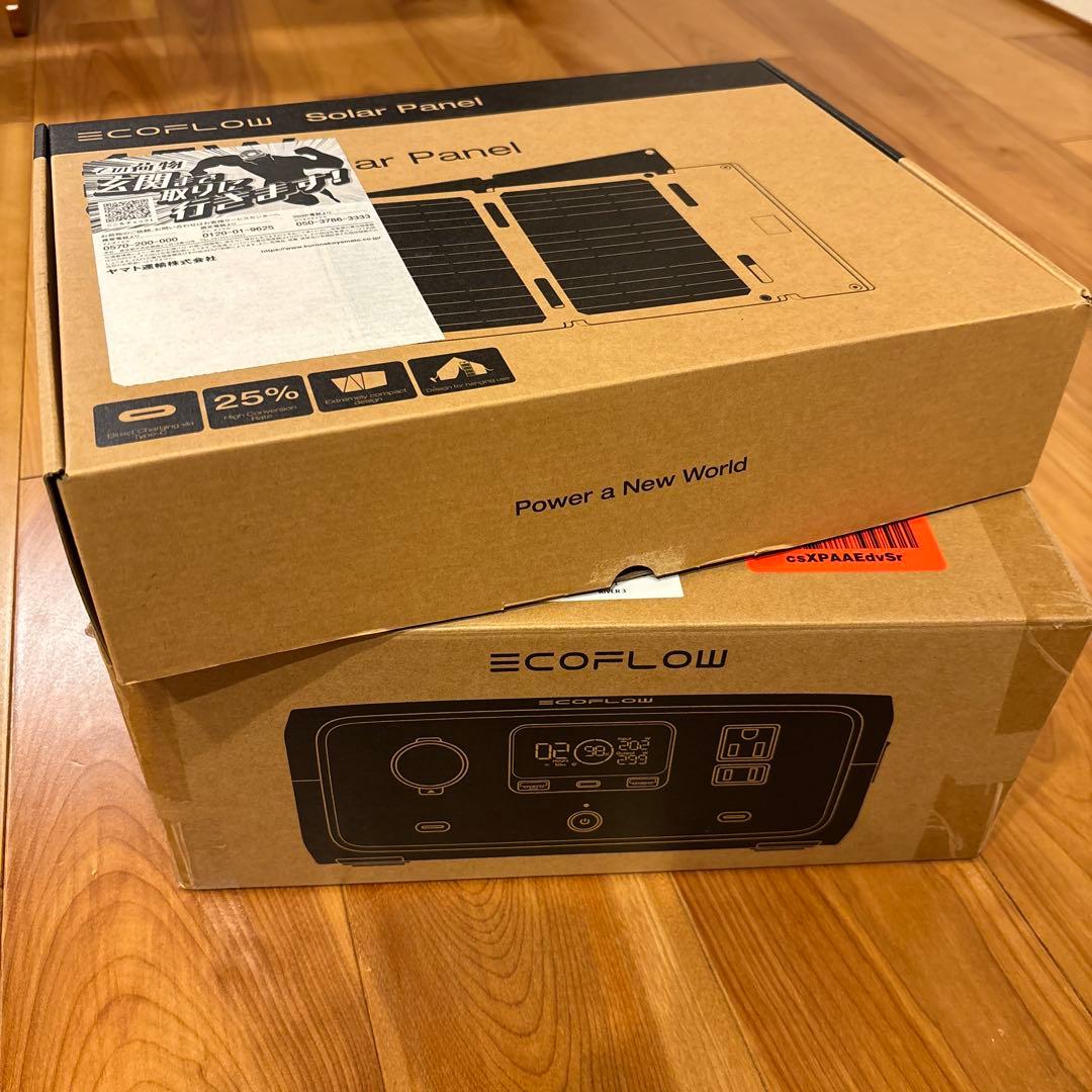 EcoFlow  3(230) ポータブル電源とsolar panel