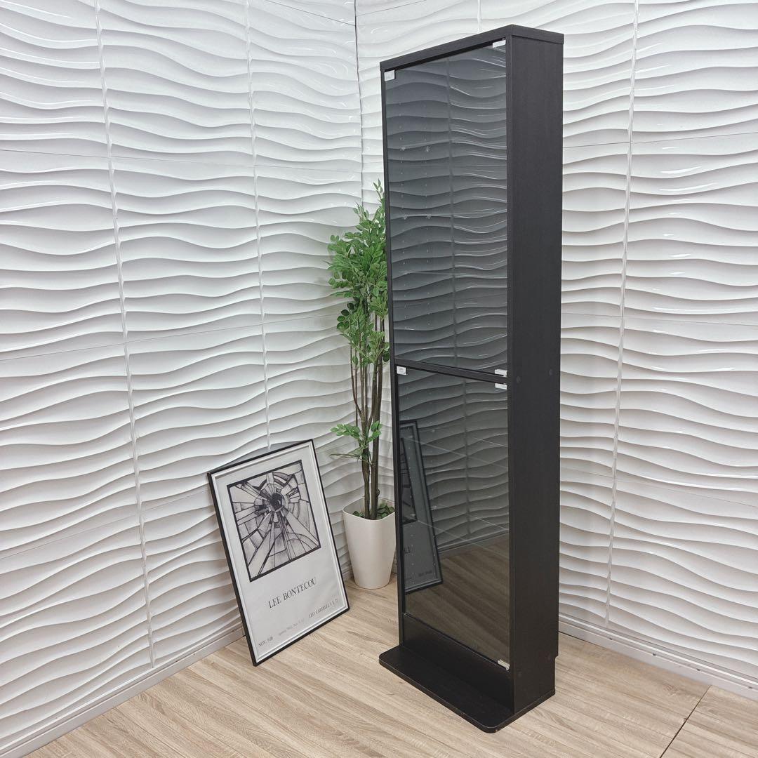 ④大阪府 神戸市 配達料無料！◇不二貿易◇ガラスコレクションケース◇ハイタイプ