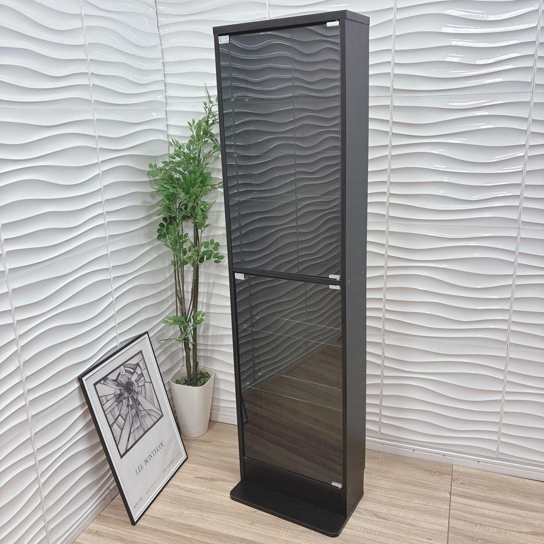 ④大阪府 神戸市 配達料無料！◇不二貿易◇ガラスコレクションケース◇ハイタイプ