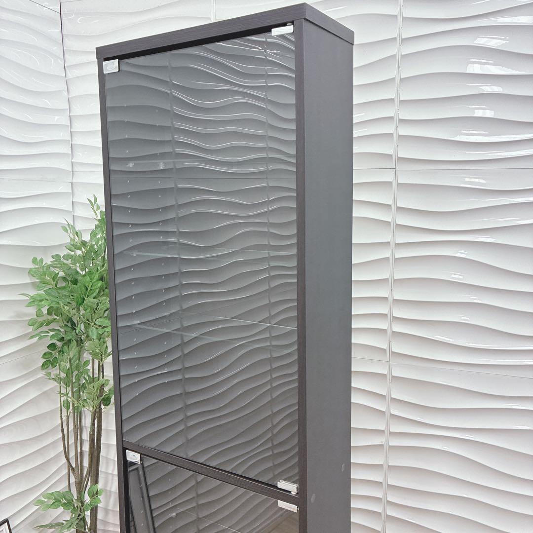 ④大阪府 神戸市 配達料無料！◇不二貿易◇ガラスコレクションケース◇ハイタイプ