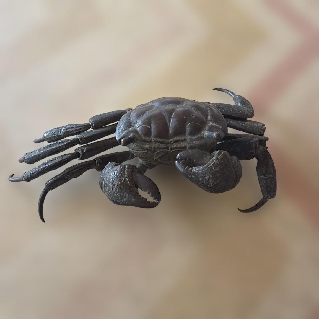 ア*ー様 金属製カニのアートオブジェ 明治时期1868–1912年
