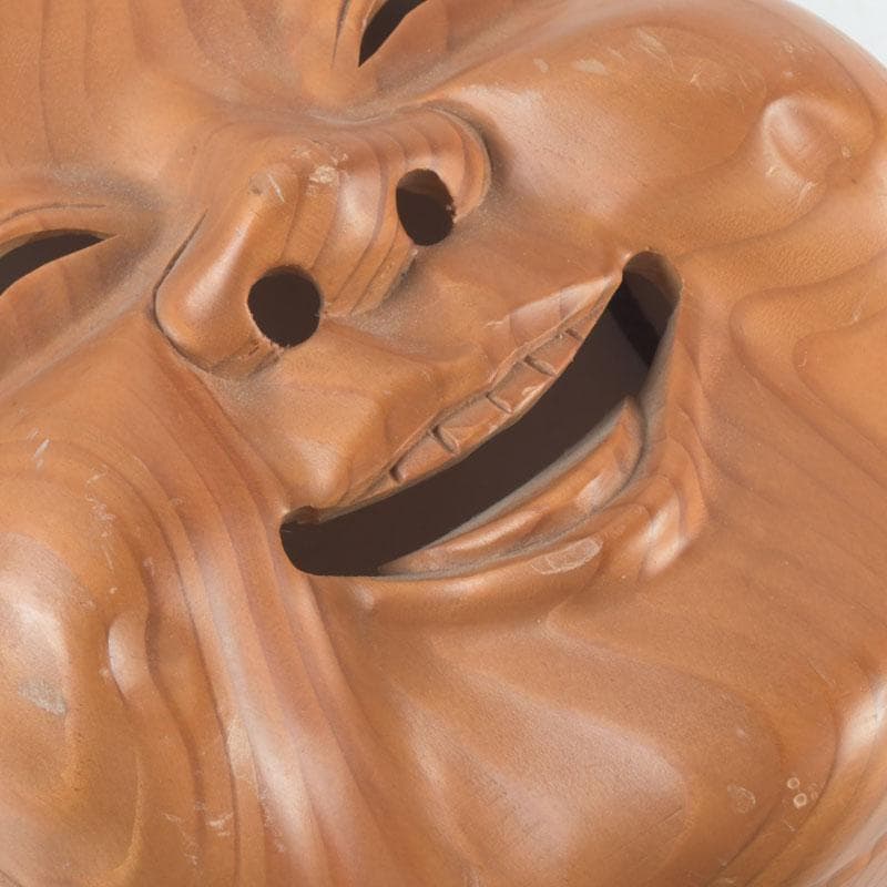 能面　能楽　雅楽　木彫　お多福面　翁面　2点まとめて　C　9291