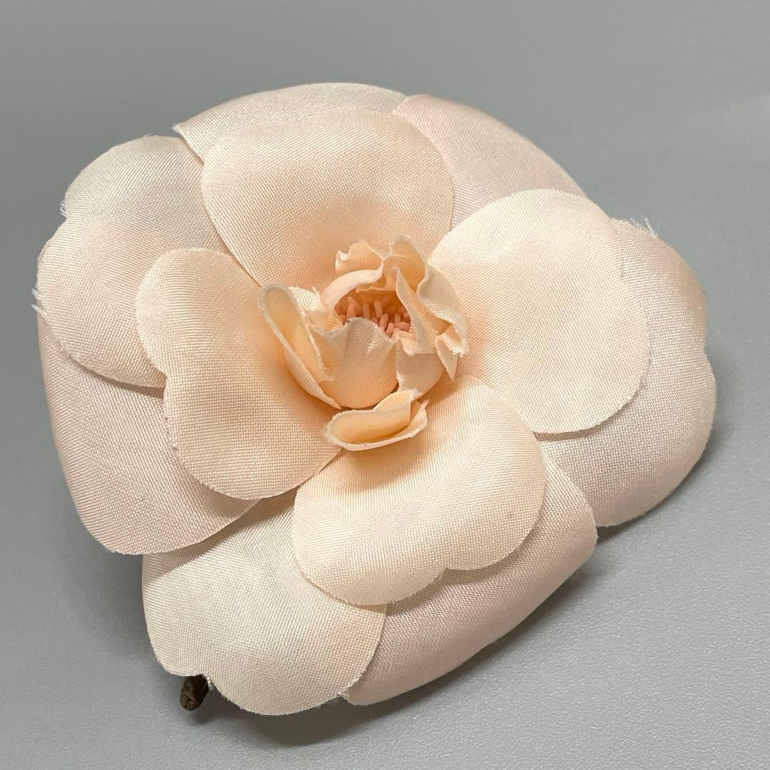 シャネル カメリア コサージュ ブローチ ヴィンテージ ピンク 箱付