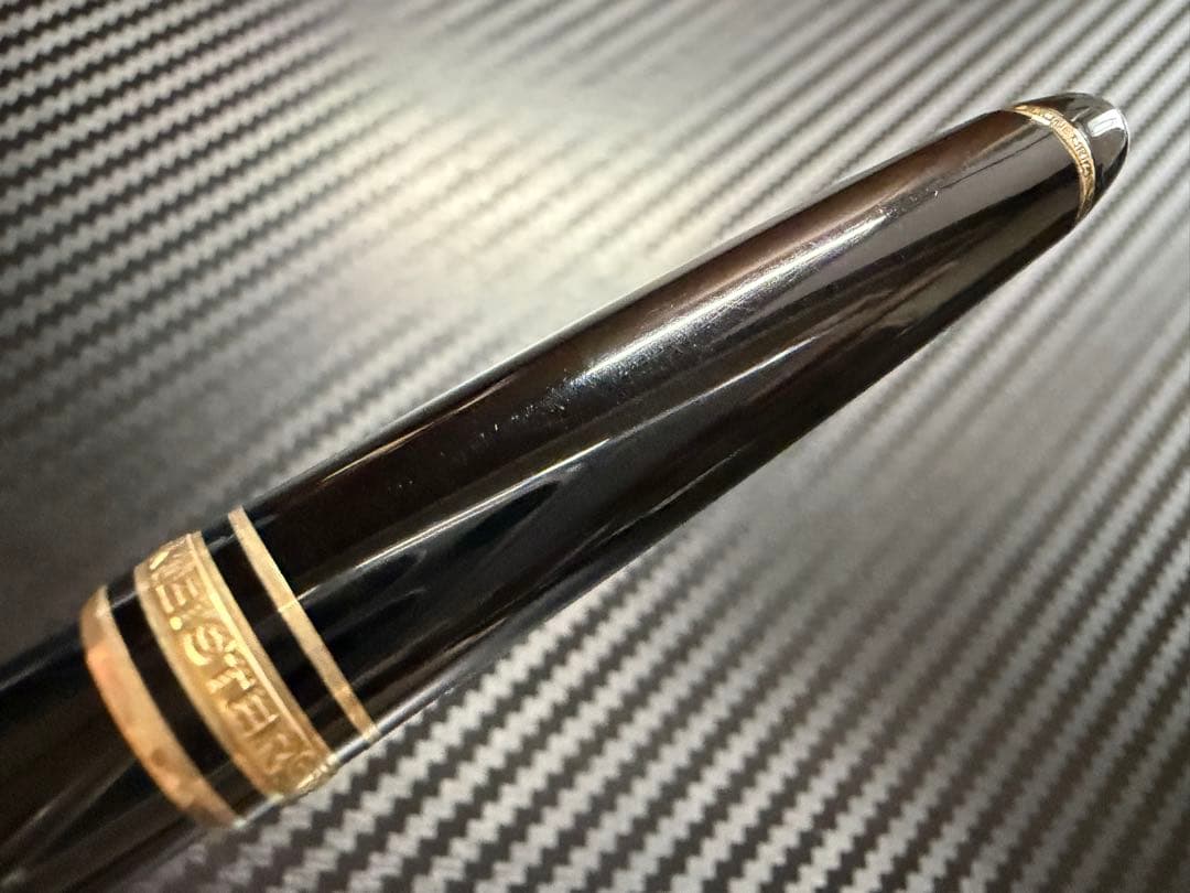美品 モンブラン マイスターシュテュック 144 ブラック 全金 F 万年筆