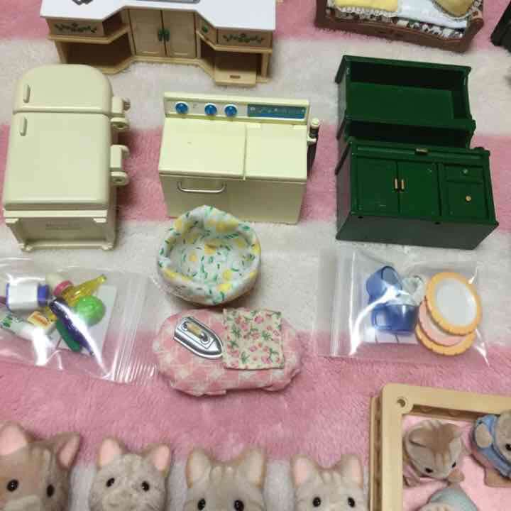 ◆シルバニアファミリー家具、キッチン、シマネコファミリー入り◆廃盤レア◆