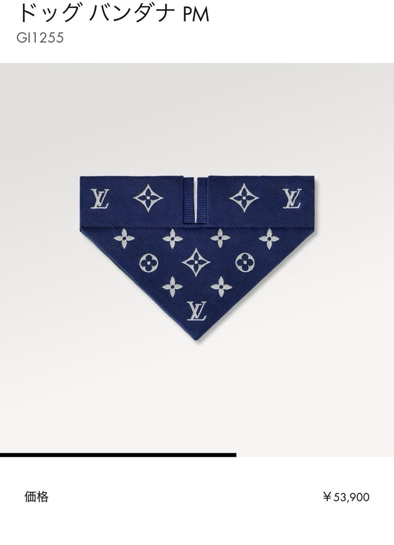 新作　ルイ・ヴィトン　小型犬用バンダナ モノグラムグリーン　首輪　ハーネス