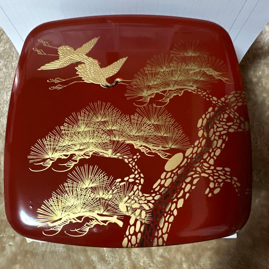 り*マ様 木製うるし塗 三段重