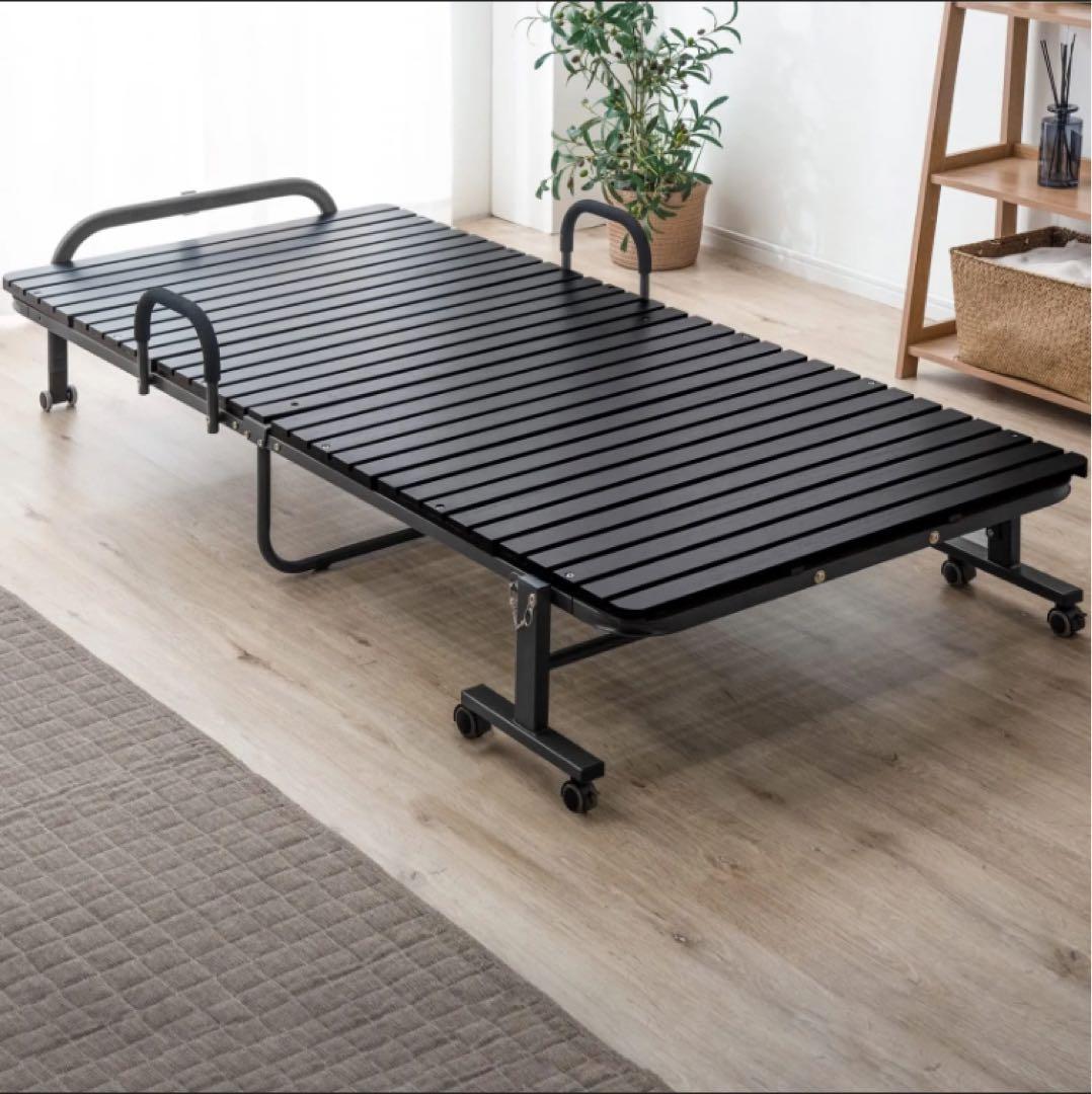 タンスのゲン 折りたたみ式ベッド シングル すのこ 桐