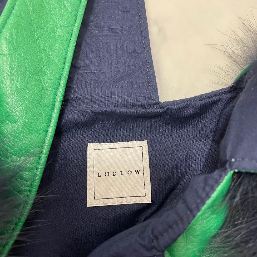 LUDLOW ラドロー　ファー　トートバッグ　グリーン ハンドバッグ
