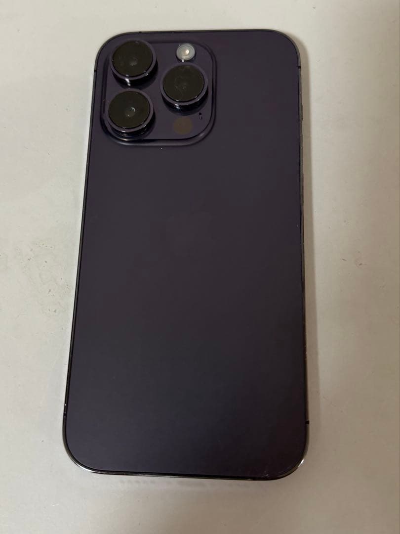 【美品】SIMフリー　iPhone 14 Pro ディープパープル　128GB