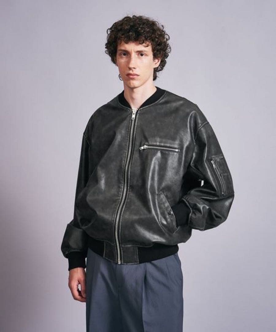 monkey time レザーライク　ボンバージャケット