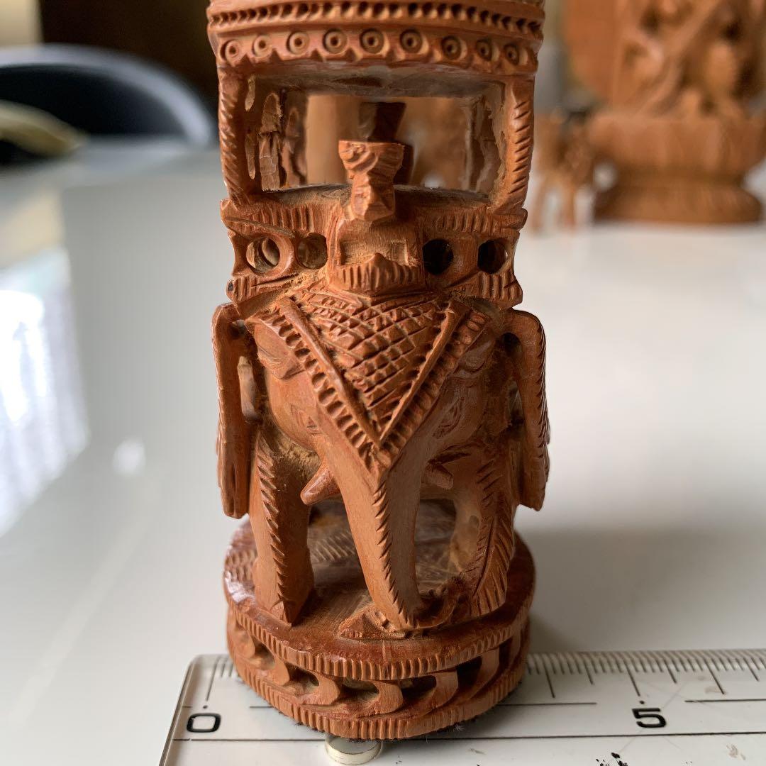 [希少] 白檀　エレファント　透かし彫り