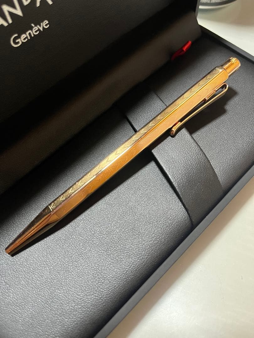 カランダッシュ　エクリドール　シェブロン　ローズゴールド　ボールペン