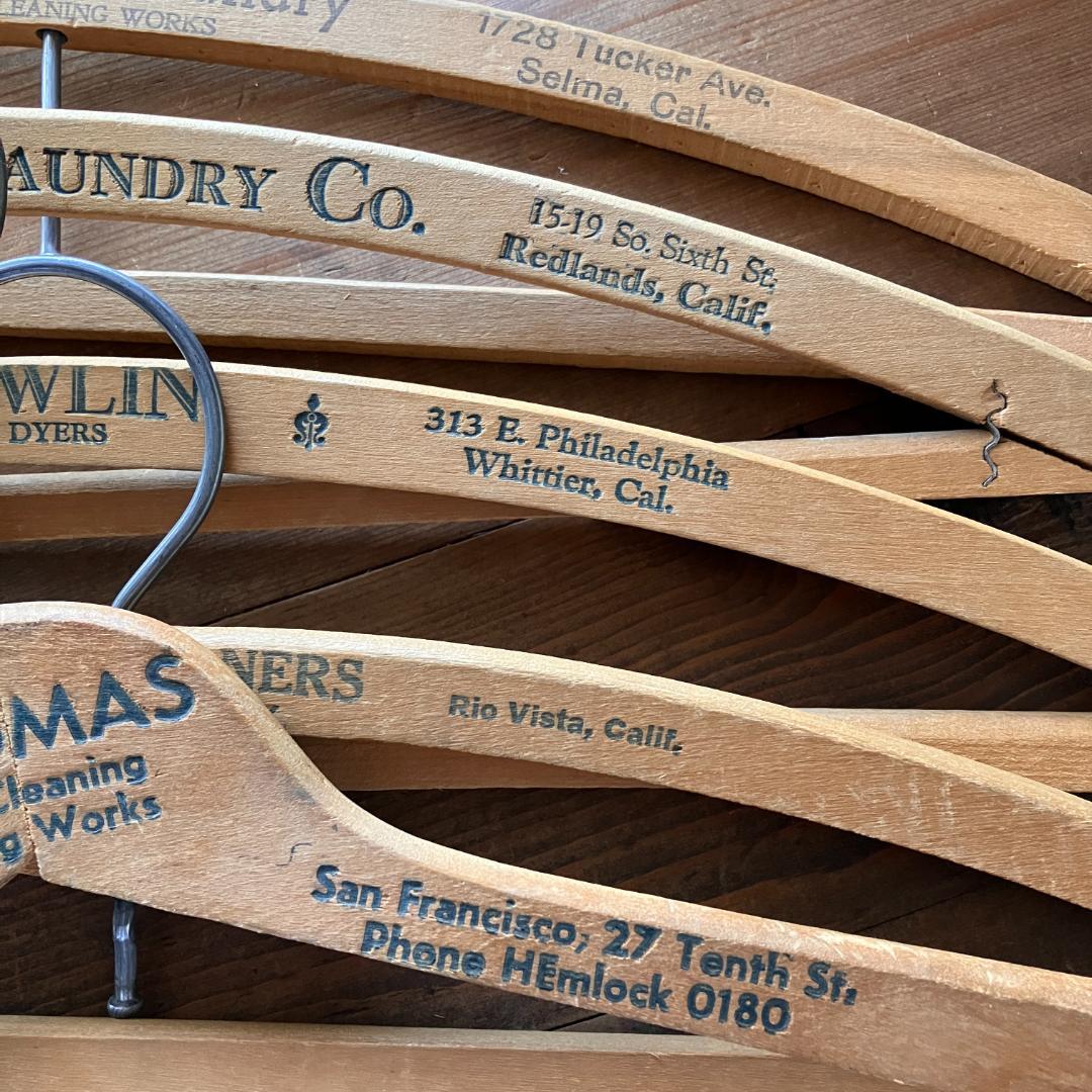 USA広告入ハンガー5本★vintage／アメリカ／California