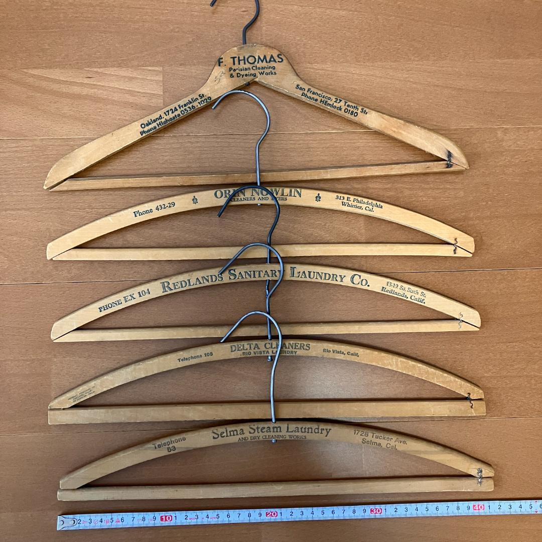 USA広告入ハンガー5本★vintage／アメリカ／California